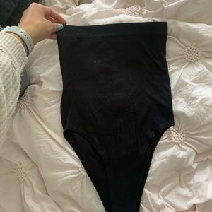 Garage Strapless Ribbed Bodysuit